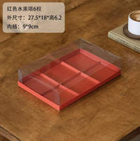 Boîte à gâteaux et à beignets transparente avec 6 et 9 compartiments, boîte à pâtisserie, emballage, boîte à beignets portable avec couvercle transparent