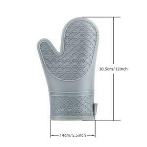Gants en silicone résistants à la chaleur, en coton épais à motif ondulé, pour la cuisine, la pâtisserie, le four à micro-ondes, gants isolants - Product Image 4