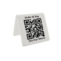 Panneaux de menu en acrylique avec code QR personnalisés, numéros de table en acrylique avec code QR, autocollants de menu en acrylique avec code QR, supports de menu en acrylique avec code QR