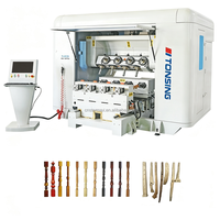 Centre d'usinage et de tournage CNC 5 axes pour bois, avec moteur et PLC, pour une grande productivité de pieds de chaise en bois massif
