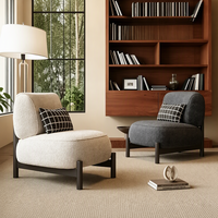 Fauteuil individuel de salon en métal style crème, fauteuil de balcon haut de gamme de luxe léger, fauteuil de loisirs minimaliste design