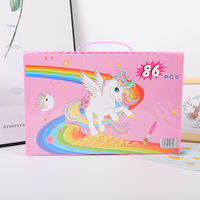 Kit de Peinture et Dessin pour Enfants 86 Pièces, Ensemble de Fournitures d'Art au Crayon et à l'Aquarelle, Cadeau Scolaire