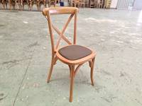 Chaises de salle à manger modernes en bois massif E-39, dossier croisé, empilables, pour restaurant, hôtel, mariage, banquet, salle de sport, salon