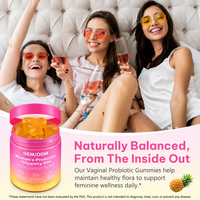 Gummies Probiotiques pour Femmes Saveur Érable et Ananas 60 Unités – Complément Quotidien de Bien-être Féminin Marque Blanche