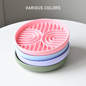 מזין סיליקון קשת כפולה הזנה איטית לכלבים מדיח כלים בטוח גדול לחיות מחמד כרית כף מזון איטי הגשה קערת - Product Image 6