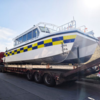 Bateau de travail catamaran en alliage d'aluminium certifié LR, bateau de patrouille en aluminium de 10 m pour la sécurité maritime