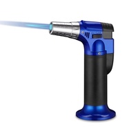 Lance-flammes portable à flamme bleue pour cigares, allumeur de torche, barbecue en plein air, cuisine, feu directement dans le briquet