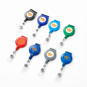 Bobine d'insigne rétractable de professeur en plastique métallique à impression personnalisée pince crocodile avec logo - Product Image 3