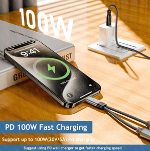 PD100W USB C Audio y divisor de carga Adaptador de carga de audio USB C dual Carga rápida para <span class=keywords><strong>iPhone</strong></span> 1615 Galaxy S24 23 S22 Ultra - Product Image 4
