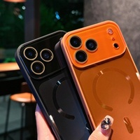Coque de téléphone magnétique en verre AG mat de haute qualité pour iPhone 13 14 15 16 17 Pro Max, coque arrière rigide gravée au laser, vente en gros