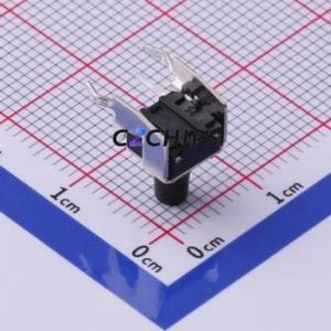 UK-B02124G90-AQ25Y Tactile Switch Bent Lead Through Hole,6x6mm Single Pole Single Throw Round Button 2.5N Right Angle Insert - Product Image 2