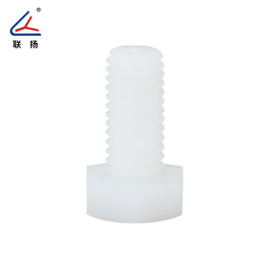 Tornillos de Nylon Hexagonales Externos Lianyang, Métricos de 10 mm, Cabeza Plana, Plástico Blanco Aislado, Uso Estándar - Product Image 4