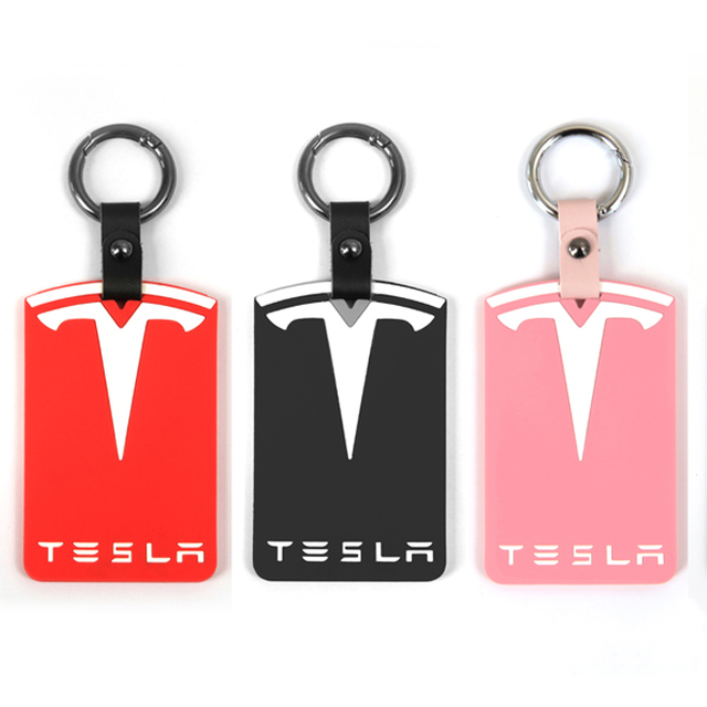 Silicone Cover Key Card Case Pouch Key Chain for Tesla Model 3 Y Key Card Pouch Cover Case Car Accessories