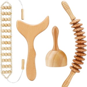 Ensemble d'outils de massage en bois Bodyfree 6 en 1 pour réaliser un drainage lymphatique, détendre les muscles, soulager la douleur et lutter contre la cellulite - Product Image 3