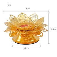 RTS Usine Traditionnel Chinois Style Fleur De Lotus Chandelier Portable Alliage Creative Bougeoir Restaurant De Table