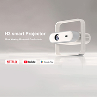 Projecteur portable MINI Android 14 Full HD 4K 1080P pour cinéma maison et utilisation en extérieur avec mise au point électrique, 350 lumens ANSI WIFI BT.