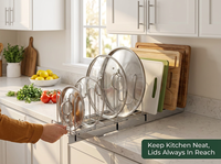 Support de rangement coulissant en fer pour cuisine, moderne et durable, organisateur multifonctionnel pour assiettes et bols