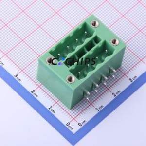 KF2EDGKRHM-5.08-2*4P Plug-in Terminal Block Bent Lead Through Hole,P=5.08mm Board-to-Board / Socket - Closed Screw Fixing 2x4P - Product Image 1