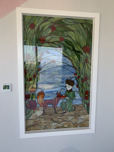 Vitral de Estilo Tiffany Europeo Personalizado, Hecho a Mano en China, Diseño de Vidrio Sólido Teñido, Duradero, para Iluminación Decorativa de Puertas y Ventanas - Product Image 5