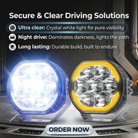Phare LED rond tout-terrain haute puissance 5 pouces 45W 6000LM à faisceau combiné étanche IP67 pour camion 4x4 et conduite tout-terrain