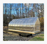 Serre en polycarbonate pour jardin, petite serre de jardin à simple travée en polycarbonate, mini-serre de jardin