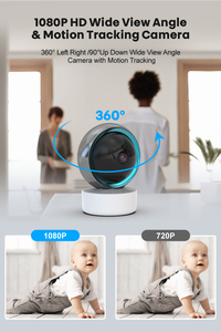 Meilleure qualité FHD 1080P Wifi Pet bébé caméra <span class=keywords><strong>de</strong></span> <span class=keywords><strong>surveillance</strong></span> <span class=keywords><strong>Surveillance</strong></span> IP caméra bébé moniteur sans fil intelligent suivi Wifi caméras - Product Image 6