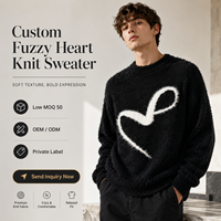 Pull en maille polaire mohair personnalisé pour homme OEM ODM, pull moelleux brossé, doux et chaud, tricot de mode hivernal