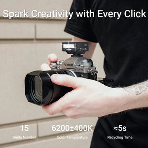 Nouvelles lampes <span class=keywords><strong>flash</strong></span> miniatures professionnelles 2025 pour appareils photo Sony, Fuji, Leica – <span class=keywords><strong>Flash</strong></span> Medalight pour griffe porte-accessoire compatible avec diverses marques - Product Image 4