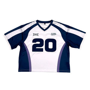 Camiseta Deportiva Oversize Unisex de Fútbol Americano Personalizada al por Mayor, Conjunto de Camiseta de Malla Corta de Moda Urbana Tallas Grandes - Product Image 2