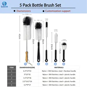 Eco Soft Long Handle 360 Degree Rotating Water Bottle Cup Brush