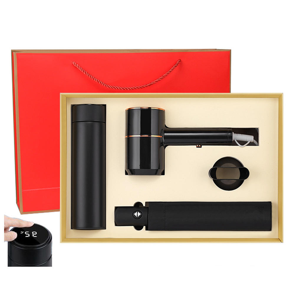 Black-Hair dryer+umbrella+water bottle