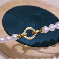 S925 argent Sterling rond perle collier Bracelet fermoirs pour la fabrication de bijoux boucle terminée crochet bijoux à bricoler soi-même accessoires fournisseur