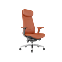 Chaise de bureau de direction à dossier haut, confortable, avec base en aluminium, hauteur réglable, chaises d'ordinateur
