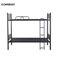 Lit mezzanine en métal queen size de haute qualité avec escalier Mobilier d'école et d'auberge à guichet unique Lits superposés pour dortoirs pour adultes pour chambre à coucher