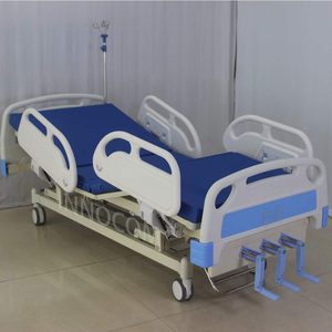 Lit médical de luxe inclinable et réglable en hauteur à trois manivelle manuelle, facilitant le déplacement et le positionnement, adapté aux personnes âgées - Product Image 5