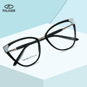 Montures de lunettes de vue Tr87098 Cat Eye, monture complète, protection anti-lumière bleue pour femmes, verres AC UV400 - Product Image 4