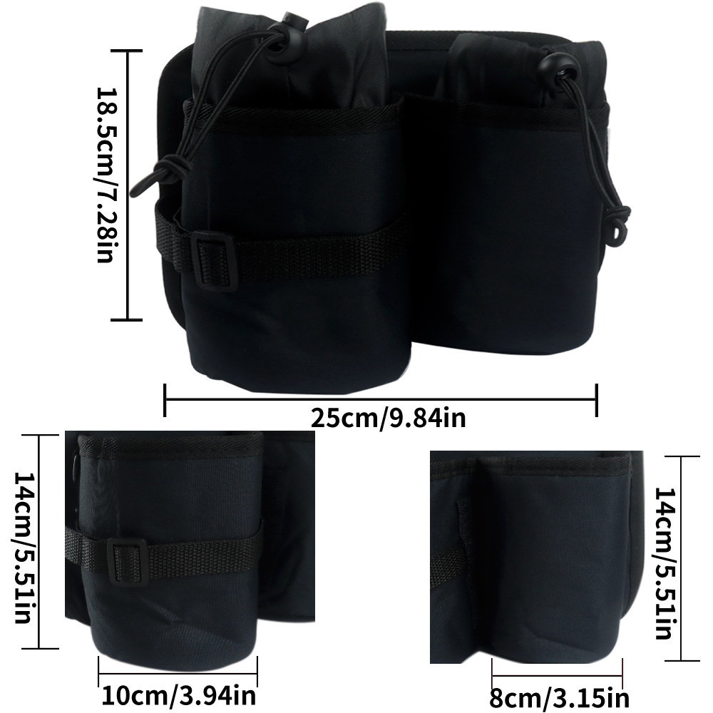 Le sac durable de stockage de support de tasse de voyage de sac de boissons de bagage de voyage de carte blanche de support de tasse de voyage de bagage adapte toutes les poignées de valise