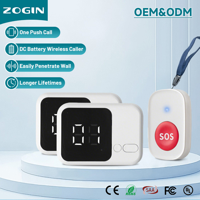 Zogin Long Receiving Distance Open Area Number Display Wireless Restaurant Hospital Wireless Call System