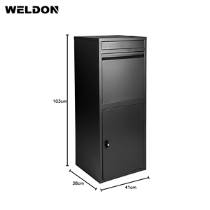 Buzón de Paquetería para Exteriores Resistente WELDON, Buzón Grande para Paquetes, Buzón Antirrobo de Metal para Exteriores Resistente a la Intemperie - Product Image 3