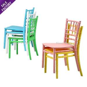 Silla Chiavari de Resina Plástica OEM para Muebles, Bodas, Banquetes, Eventos, Fiestas, Múltiples Colores, Apilable, para Niños, Color Rosa para Fiestas - Product Image 1