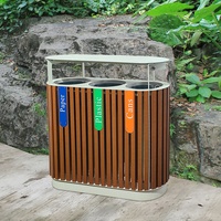 Contenedores de clasificación y reciclaje de residuos de gestión ecológica, cubos de basura para una vida sostenible