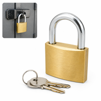 Cadenas en laiton massif brossé antirouille à anse courte, vente en gros d'usine, serrure de sécurité en laiton pour entrepôt et armoire métallique