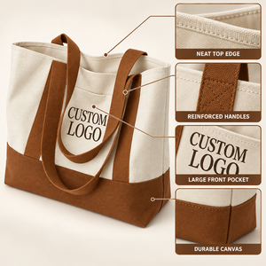 Bolsa <span class=keywords><strong>de</strong></span> Compras Personalizada con Estampado <span class=keywords><strong>de</strong></span> Letras, Reciclable, con Asa en Contraste, para Oficina, Trabajo, Viajes <span class=keywords><strong>de</strong></span> Negocios - Product Image 3