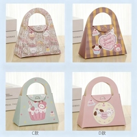 Boîte à bonbons portable, sacs d'emballage cadeau de grande valeur pour la Journée des enfants, style dessin animé mignon, effet éclaboussures d'encre, lamination, bougie