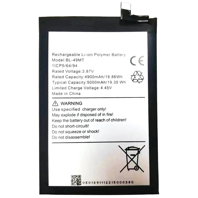 REAL CAP Replacement Battery BL- 49MT for Tecno Camon 19 Pro Cell Phone Mobile Smartphone Zero Cycle Lithium Ion Batteries OEM