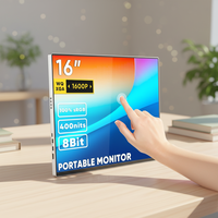 Nouvel écran portable professionnel SIBOLAN ODM OEM Slim 16 pouces 16:10 2.5K LED IPS tactile capacitif avec interface USB, couleur argent