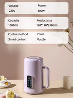 휴대용 1000ml 전기 스튜 냄비 220V 슬로우 쿠커 플라스틱 밥솥 가정 여행 호텔용-수프 죽 가열 컵