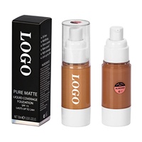 Échantillon gratuit de fond de teint Marque privée fond de teint liquide mat végétalien sans huile fond de teint imperméable longue durée