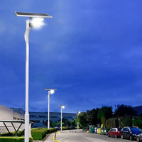 6500K Super Bright 100W Panneau Intégré LED Lampadaire Solaire Économie D'énergie Haute Efficacité WaterproofIP66 Road Street
