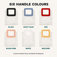 Sac en PVC transparent personnalisé, taille et couleur au choix, rond, carré, avec longue poignée, emballage cadeau, pliable, vente en gros, logo, sac fourre-tout imperméable